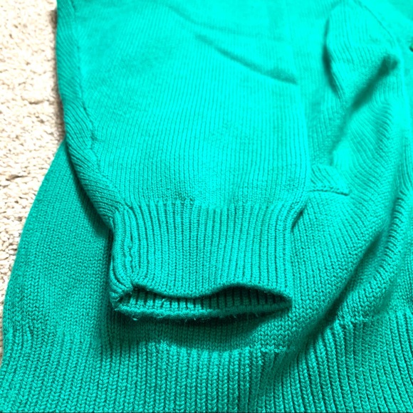 1980s Vintage Bay Club Men’s Green Cardigan Sweater Sz M - Picture 8 of 14